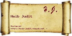 Heib Judit névjegykártya